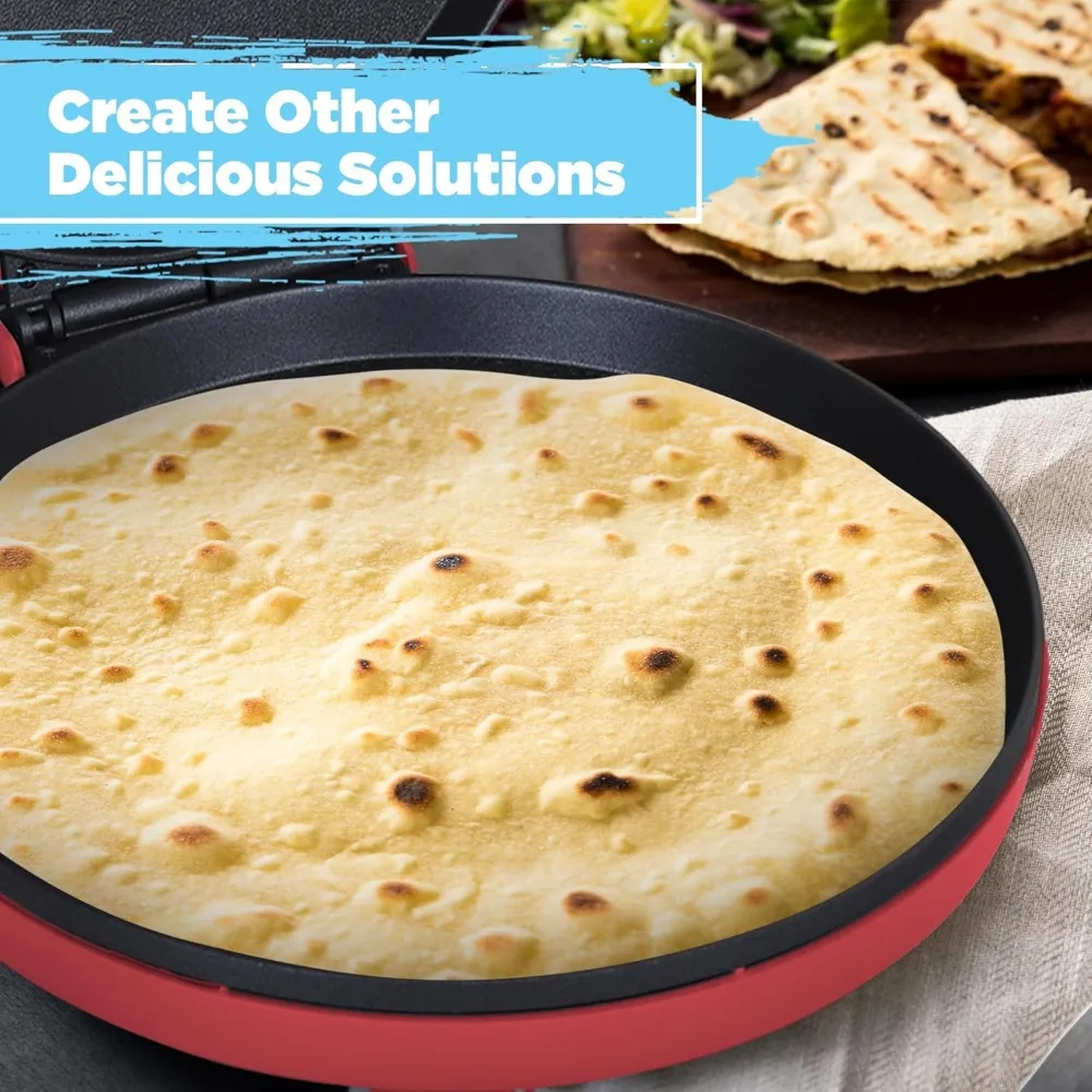 ماكينة بيتزا مقاس 12 بوصة، فرن بيتزا بمقبض بارد محسّن حديثًا، شواية/شواية داخلية مقاس 12 بوصة، أحمر