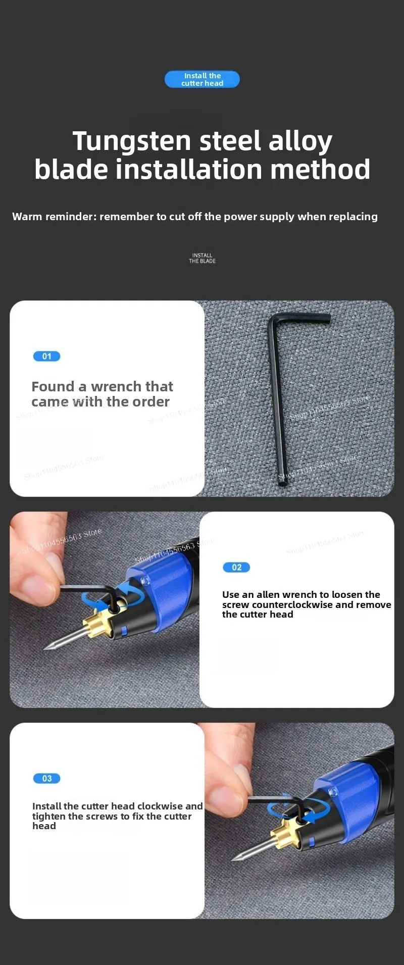 Small Electric Engraving Pen, Stainless Steel Metal Marking Machine, Stone Concrete Test Block Engraving Tool