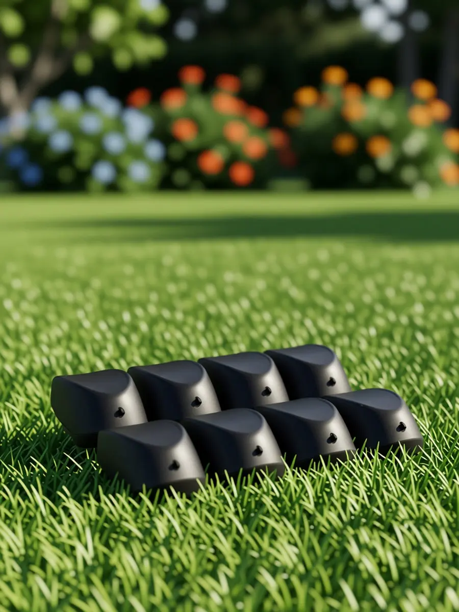 8Pcs Black Chair Stabilizer Caps Heavy-Duty Plastic Folding Chair End Caps Non-Slip Stability Plugs for Patio Outdoor Camping