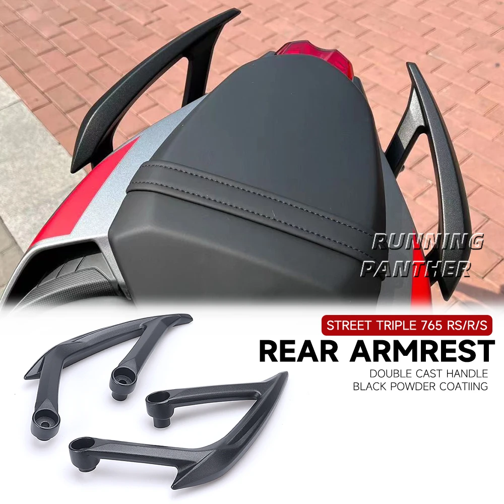 

Motorcycle Passenger Rear Armrest Grab Handle Seat Hand Handle Grab Bar New For Street Triple 765RS 765R 765S 765 RS R S