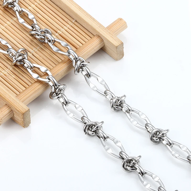 Stainless Steel 7.5mm Knot Lip Chains For Jewelry Making Necklace Bracelet Supplies DIY Fashion Special Accessories Findings