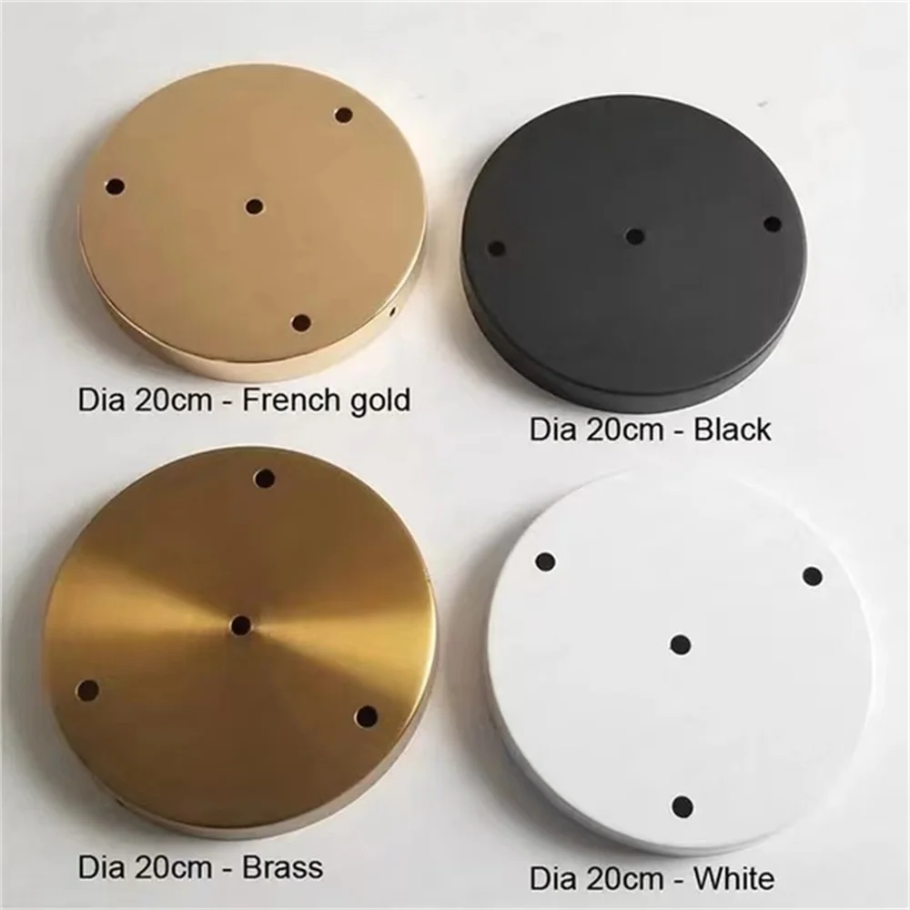 Metal DIY 10/12/15/20cm Gold Brass Ceiling Plate Wall Sconce Mount LED Base Vintage Pendant Lamp Disc Base Ceiling Canopy