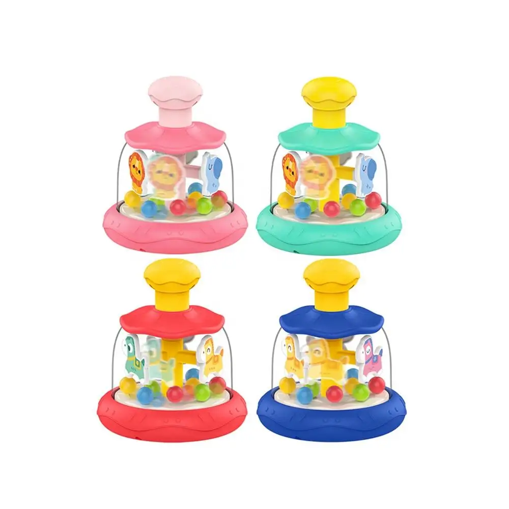 Cartoonpers, draai, spelen, carrousel, dier, baby, puzzel, vroege educatie, handoogcoördinatiespeelgoed