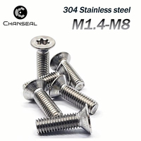 5/10/50pcs Six-Lobe Torx Flat Countersunk Head Screw M1.4 M1.6 M2 M2.5 M3 M4 M5 M6 M8 304 Stainless Steel GB2673 Six Lobe Bolt