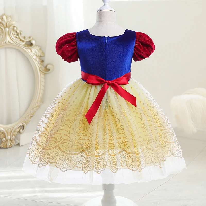 2 3 4 5 6 8 10 Jahre Mädchenkleid Sommer Niedliches Cartoon-Mesh-Modekleid Weihnachten Prinzessinnenkleid Geburtstagsparty Geschenk Neue Kinderkleidung – Detail 4