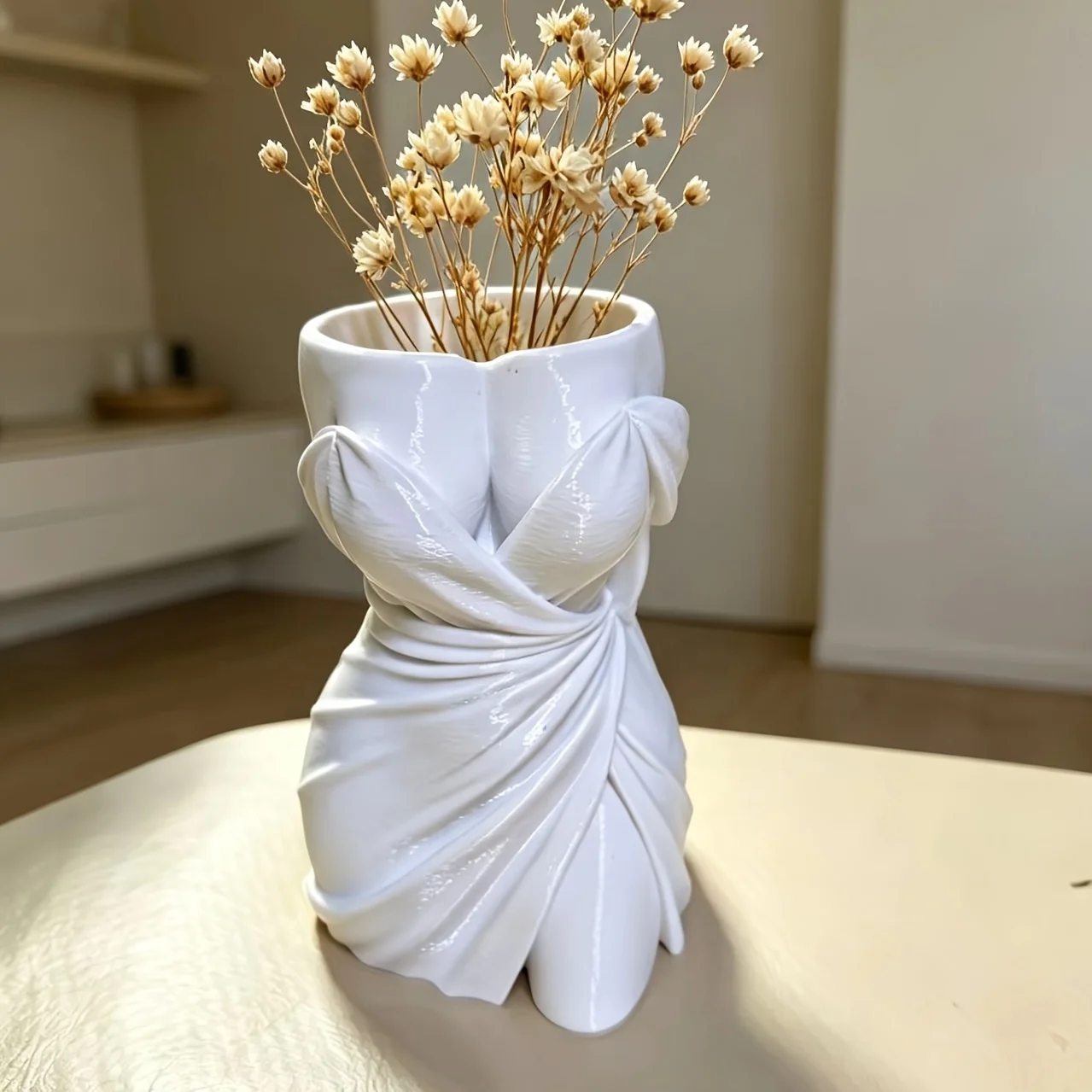 Dress Body Shape Makeup Brush Holder Creative Desktop Pen Holder Vanity Cosmetic Storage Organizer Art Vase Home Decor