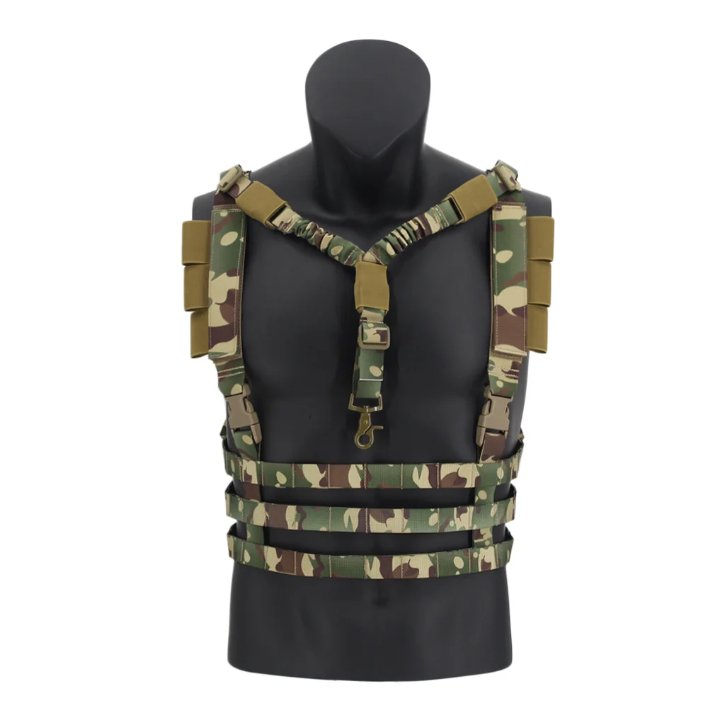 Lighweight Tactical Vest Airsoft Chest Rig Vest Molle System Hunting Combat Vest With Gun Sling