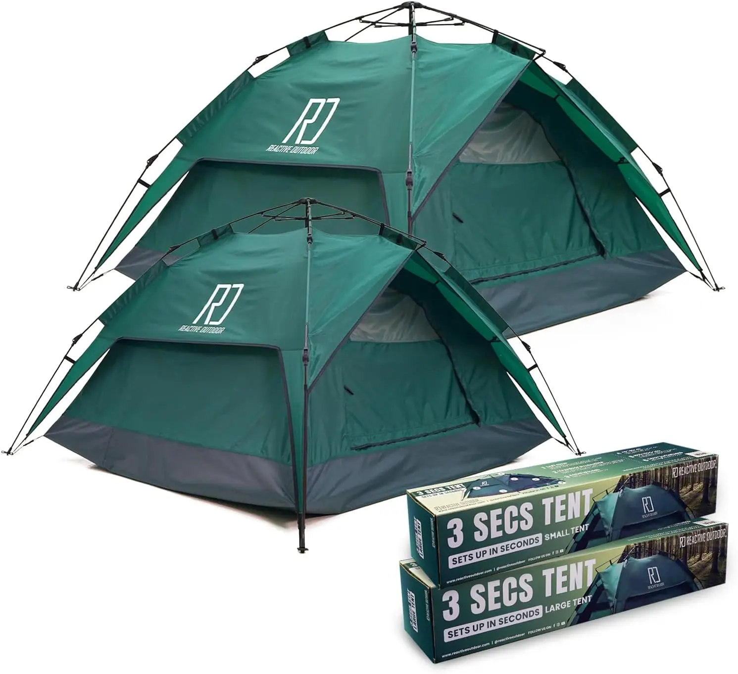 Reactive Outdoor Tent - 3 Second  - 3 Sec Instant Pop Up   Easy and Quick Setup Camping  1 Person Setup Waterproof