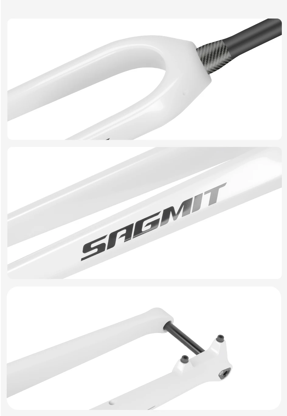 SAGMIT Carbon MTB Harte Gabel Fahrrad T800 Mountainbike-Gabel 15x110mm Boost Kompatibel mit 29x3.0 Reifen Ultraleichte 650g Gabel – Detail 13