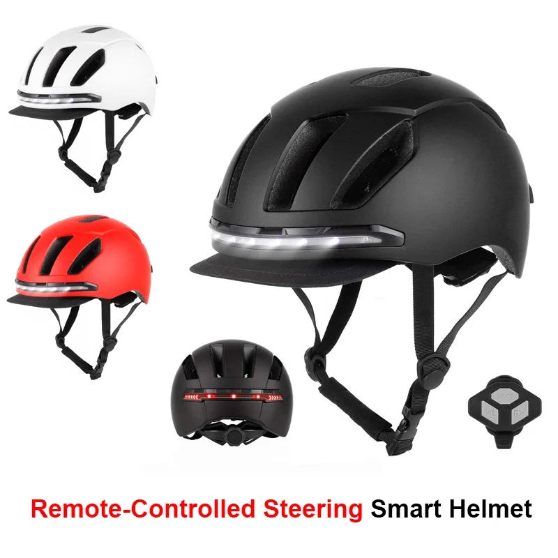 

Smart Helmet 50cm~61cm Light Helmet with Remote Control Rechargeable Tail light For E-Bike Scoote Cycling Safety Accessories
