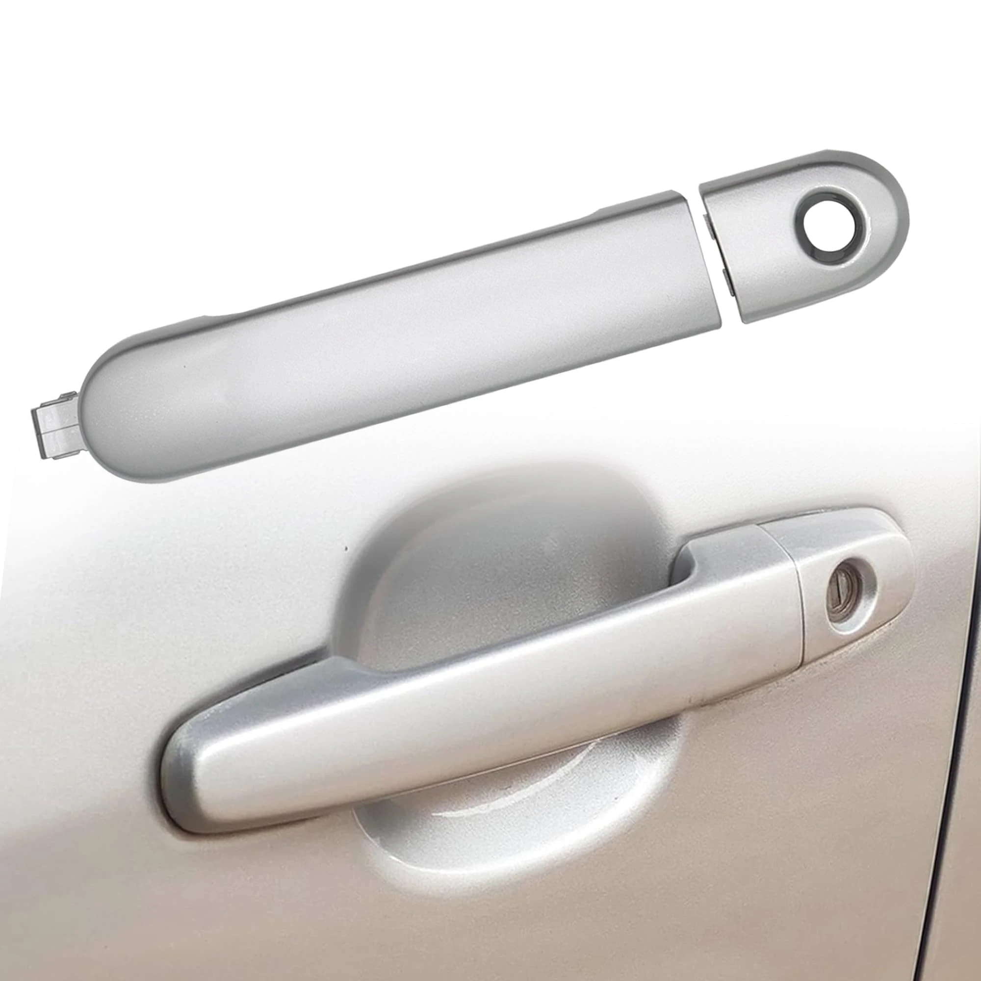 Drive Side Exterior Door Handle for Nissan Versa/Tiida Left/Right Front Left/Right Behind door with keyhole outer handle