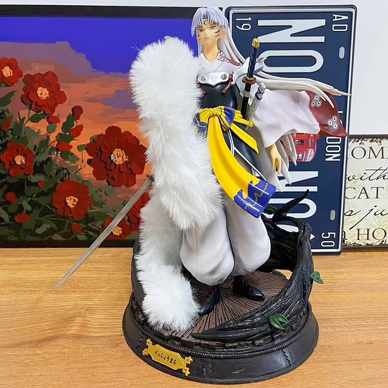 27.5cm Inuyasha Anime Figure Gk Sesshoumaru Action Figurine Statue Model Collection Statue Doll Decor Ornament Toy Gift