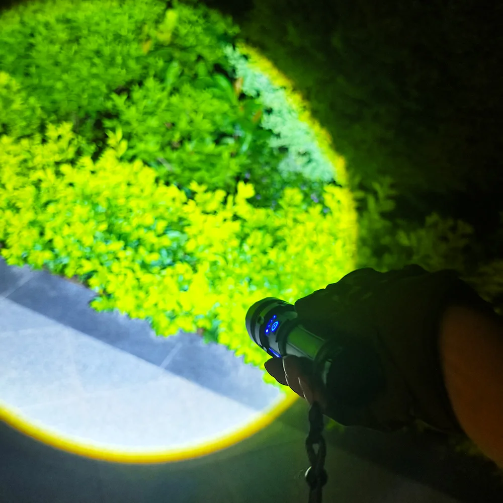 مشاعل Led قوية جديدة 5000 ضوء تكتيكي فائق السطوع 10000 أضواء الطوارئ تلسكوبي ضوء التكبير المدمج البطارية #2