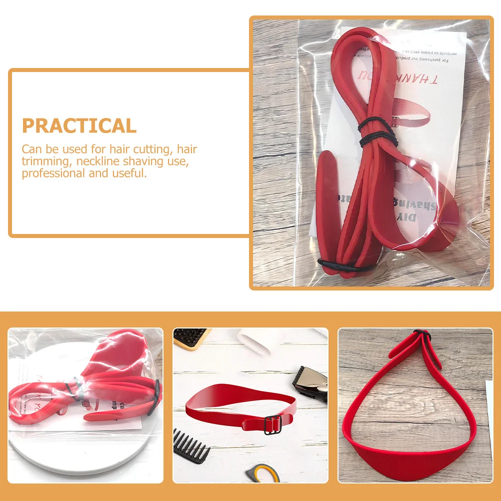 Modèle de rasage de décolleté en Silicone, Guide de décoloration de coupe de cheveux réglable, Guide de coupe de cheveux pour hommes, modèle de rasage de décolleté
