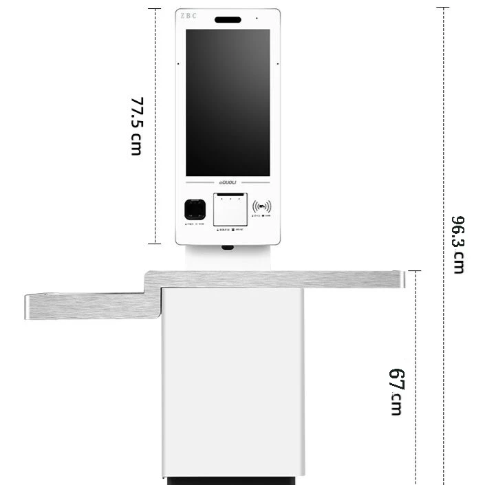 21.5inch payment terminal kiosk automated order machines selfservice checkout supermarket equipment queue ticketing system