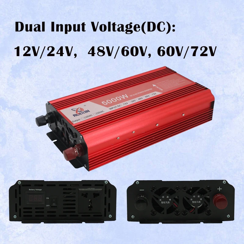 Inverter 12v 220v 5000w 48V 60V 72V DC TO 110V/220V 2500w Power Inverter for Truck/RV