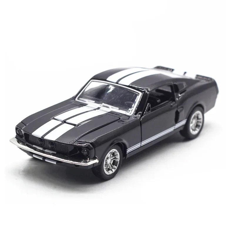 Vintage 1:32 Scale 1967 Ford Shelby Mustang GT500 5-Inch Die-Cast Model Toy Race Car Gift for Kids