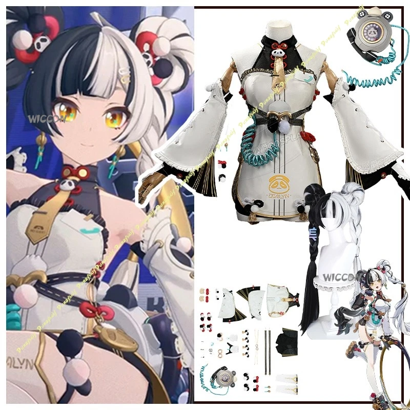 

Cosplay Costumes Zenless Zone Zero Dialyn Game Dress White Girls Wig Skirt Accessories Bag Skirt Clothe Suit Christmas Halloween
