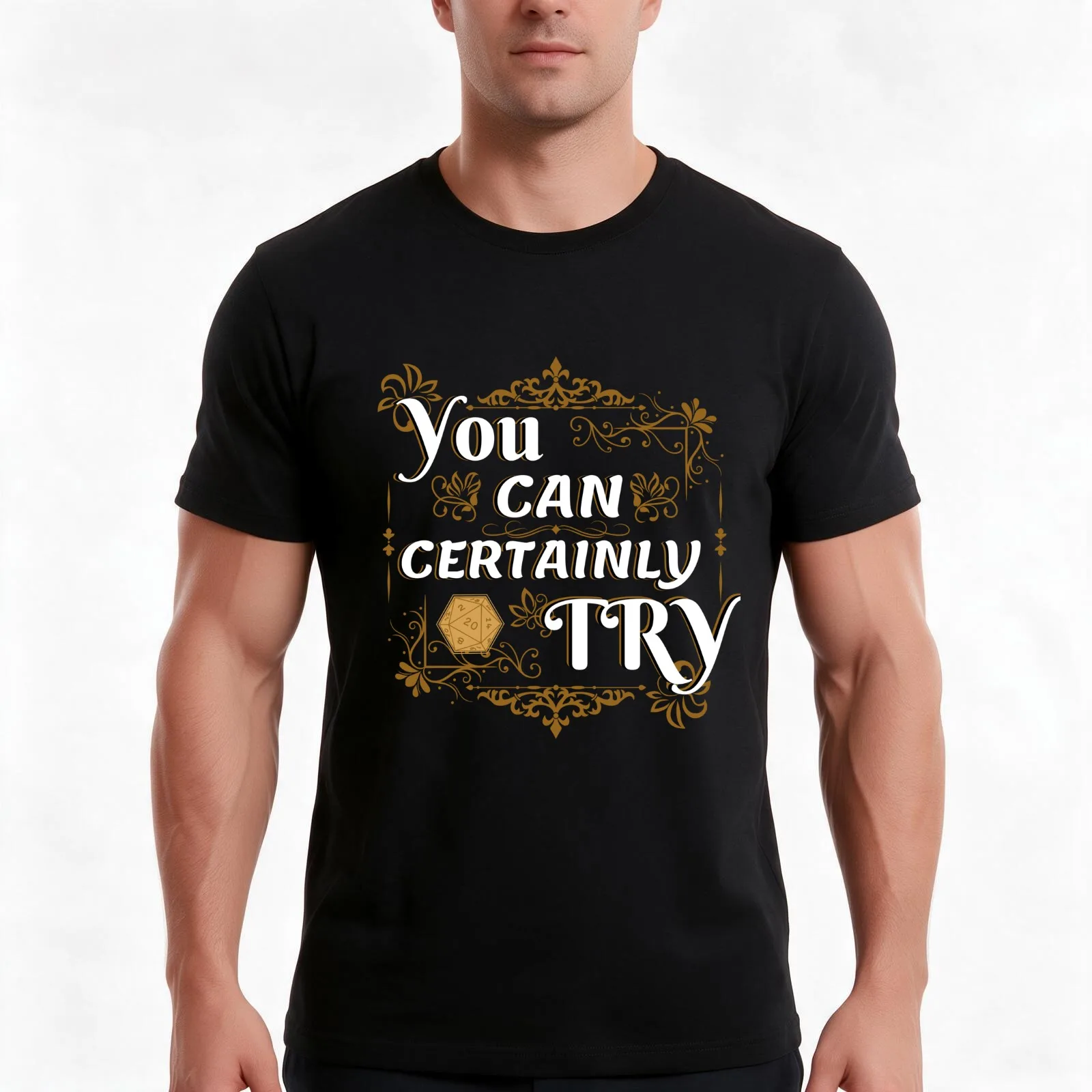 You Can Certainly Try T-Shirt, Summer Casual Cotton Tee, Oversized Streetwear Tops, Vintage Graphic Print, Unisex Men Women