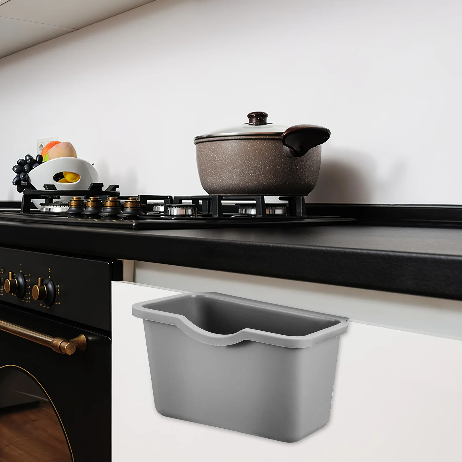 

Cabinet Trash Can Kitchen Waste Bin Compact Design for Countertop Or Under Sink Use Small Compost Container Hanging Garbage Can