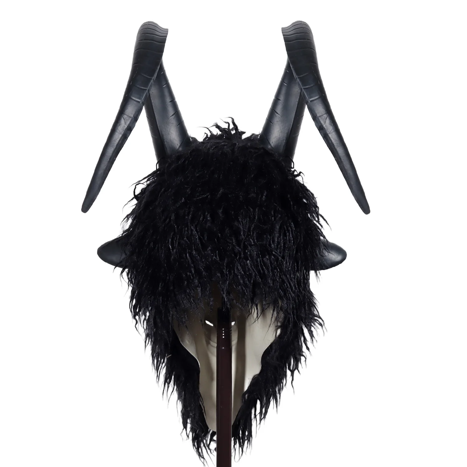 Böse schwarze Phillip-Ziegenmaske, Cosplay, Tierziege mit großen Hörnern, Latexhelm, Halloween, Karneval, Purim, Party, Kostüm-Requisiten