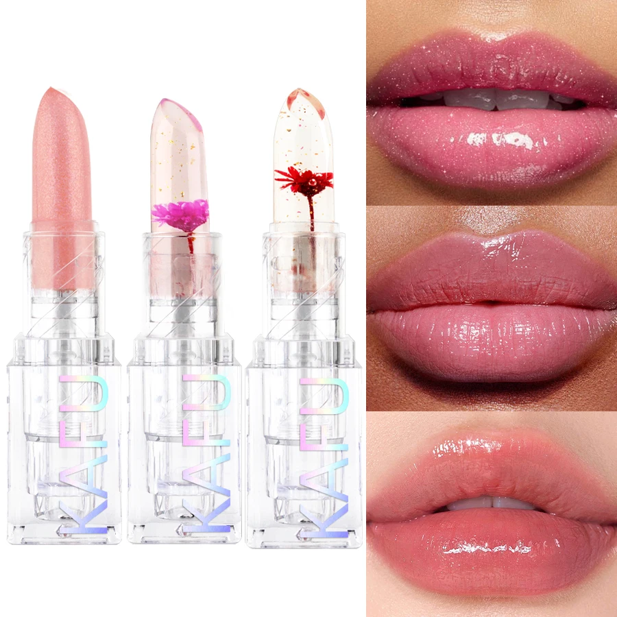 1 قطعة بريق هلام أحمر الشفاه بلسم الشفاه تغيير لون شفاف ترطيب كريستال بيرليسسينت الشفاه سمنة ملمع تينت ماكياج