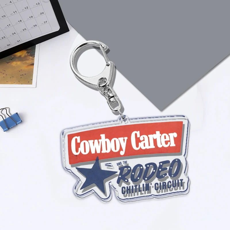 COWBOY CARTER Key Chain Keychains Ring for Accessories Bag Songs Ablum Pendant Keyring Jewelry Fans Gifts