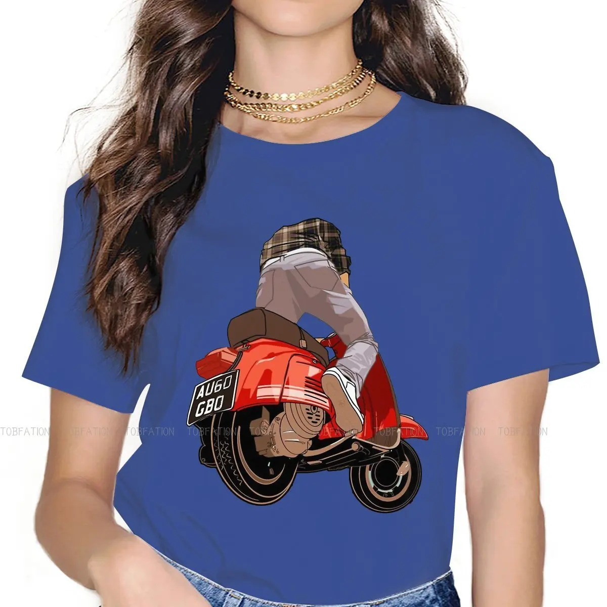 

Vespa Popular Transportation Tools Original TShirts Essential Printing Personalize 4XL 5XL Woman's T Shirt New Trend Tops