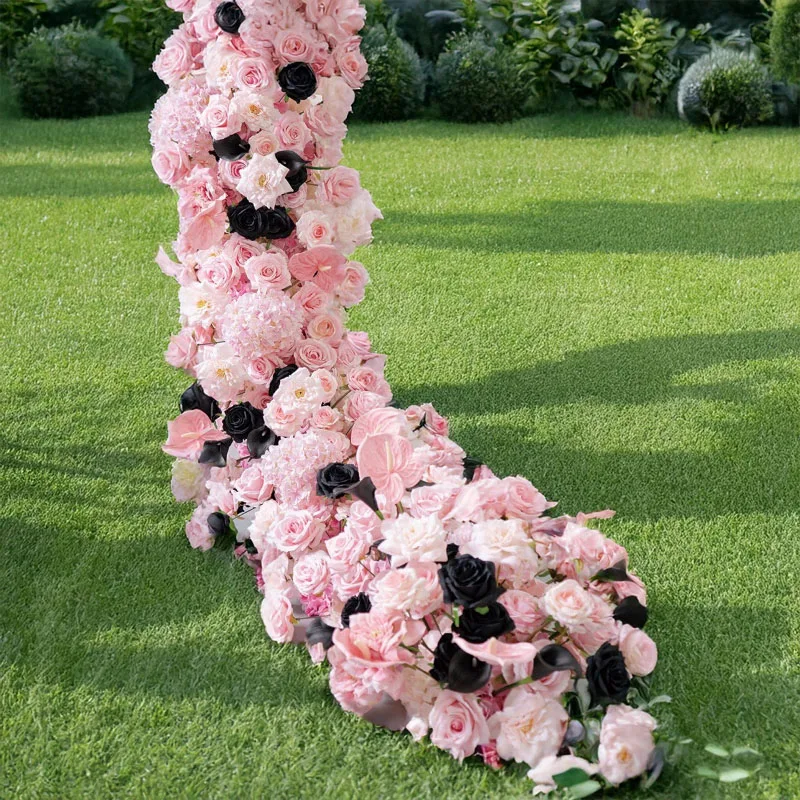 

Black Rose Striped Table Flower Artificial Hydrangea Flower Hotel Wedding Room Decoration Decoration Finished Dried Flower