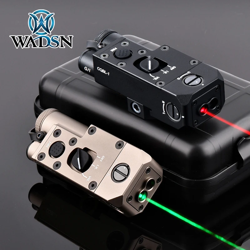 WADSN CQBL-1 Metal PEQ Red Green Blue Laser Indicator, IR Laser Aiming, CNC DBAL A2 Pointer Sight Fit 20mm Rail AR15 Airsoft HK4