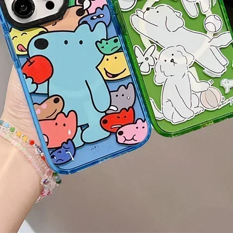 

Cartoon Dog MagSafe Phone Case Cover for IPhone 12 13 14 15 Pro Max Case for IPhone 15 Pro Max