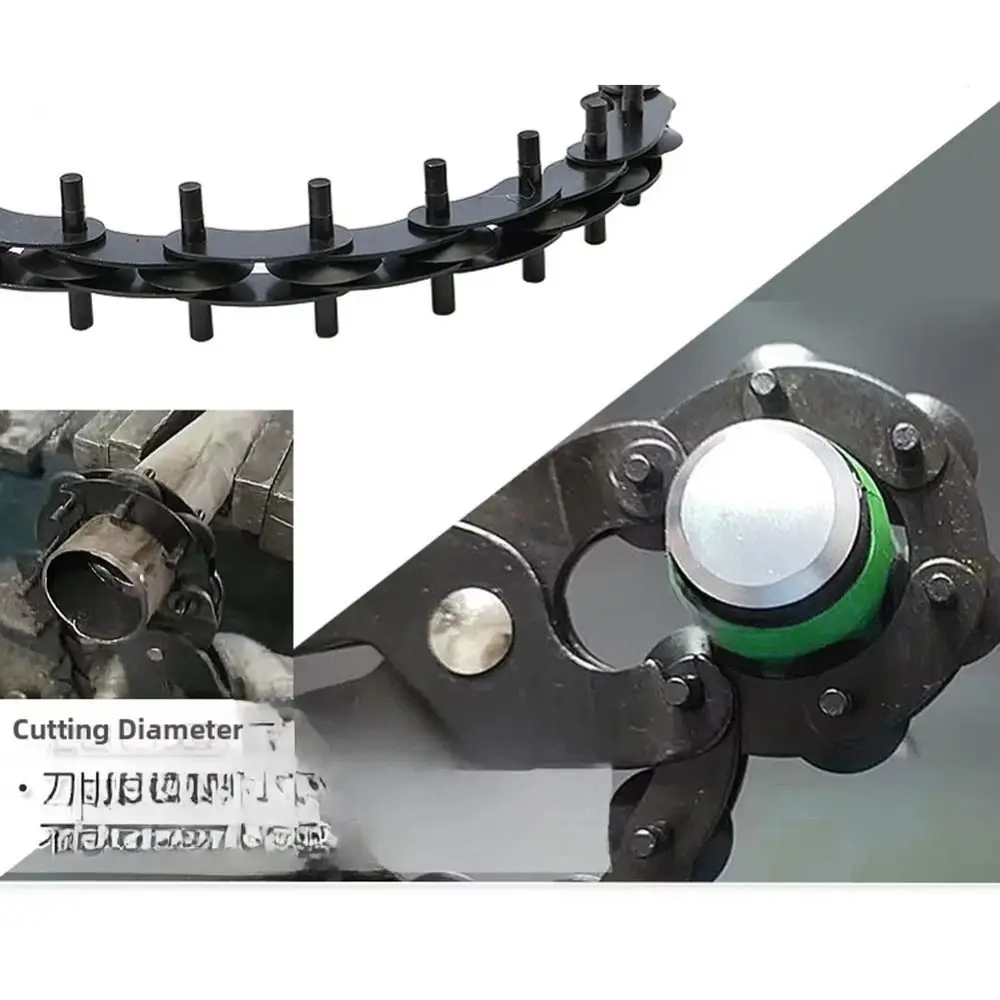 

Chain Type Exhaust Pipe Cutter Copper Aluminum Cutting 19-76mm Range Chain Cutter Cutting Wheels GM Repair Tools