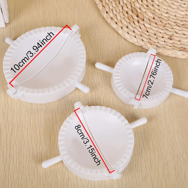 3PCS Plastic Dumpling Maker Mold Set Kitchen Gadget for Homemade Jiaozi Wonton Ravioli Pie Press Tools Easy Crimp Dough ZYF