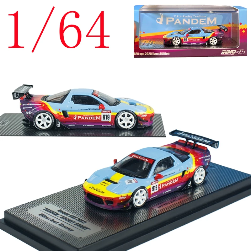 โมเดลรถสปอร์ตฮอนด้า NSX NA1 รุ่น Rocket Rabbit ของ INNO diecast ขนาด 1/64 ทำจากโลหะผสม สำหรับนักสะสมและตกแต่ง