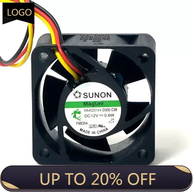 Sunon Maglev Fan HA40201V4-D000-C99  DC12V  0.6w 4020 40 40*40*20MM F  Server Inverter Power Supply Axial Cooling Fans 3pin