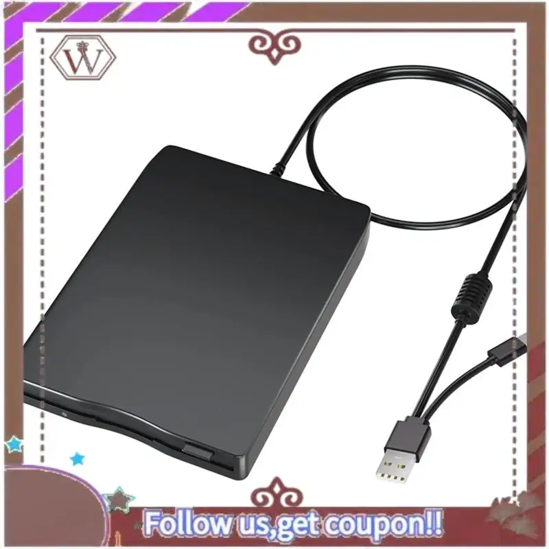 ABBG-USB Floppy Disk Reader Floppy Disk Drive Dual Interface External USB C Floppy Disk Drive For PC Laptop Notebook Desktop
