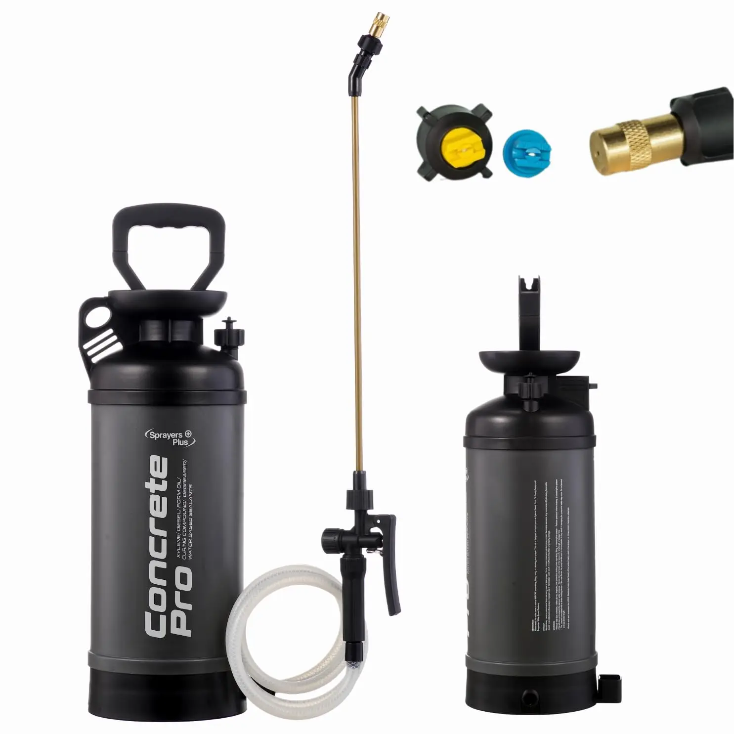 Brass Nozzles Industrial Grade Compression Pump Sprayer 2 Gallon Chemical Resistant Concrete Sprayer Form Oil Water Based Sealer