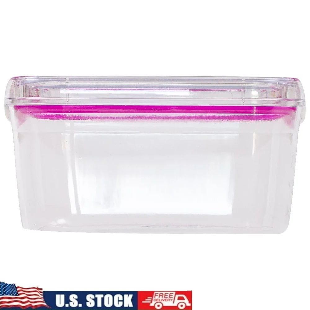 

Stackable Food Storage Container 1.21 QT Tritan Copolyester Airtight Leak Proof Clear Kitchen Organizer Versatile Prep Pantry