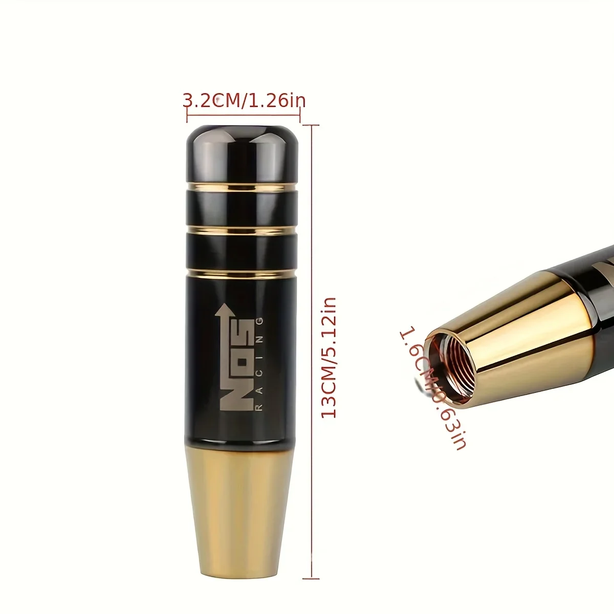 1 قطعة مقبض ناقل الحركة من سبائك الألومنيوم مقاس 5.12 بوصة على طراز JDM - مناسب لكل من سيارات النقل اليدوي والأوتوماتيكي. تتميز بأريغون