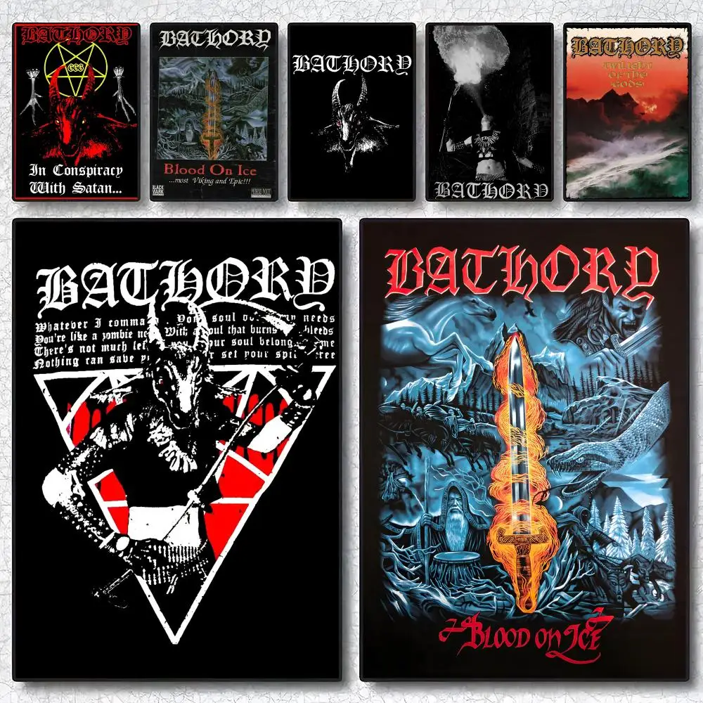 band B-Bathory Quorthon Painting Calligraphy Canvas Poster Wall Art interior Hallway Home Decoration Holiday Gifts