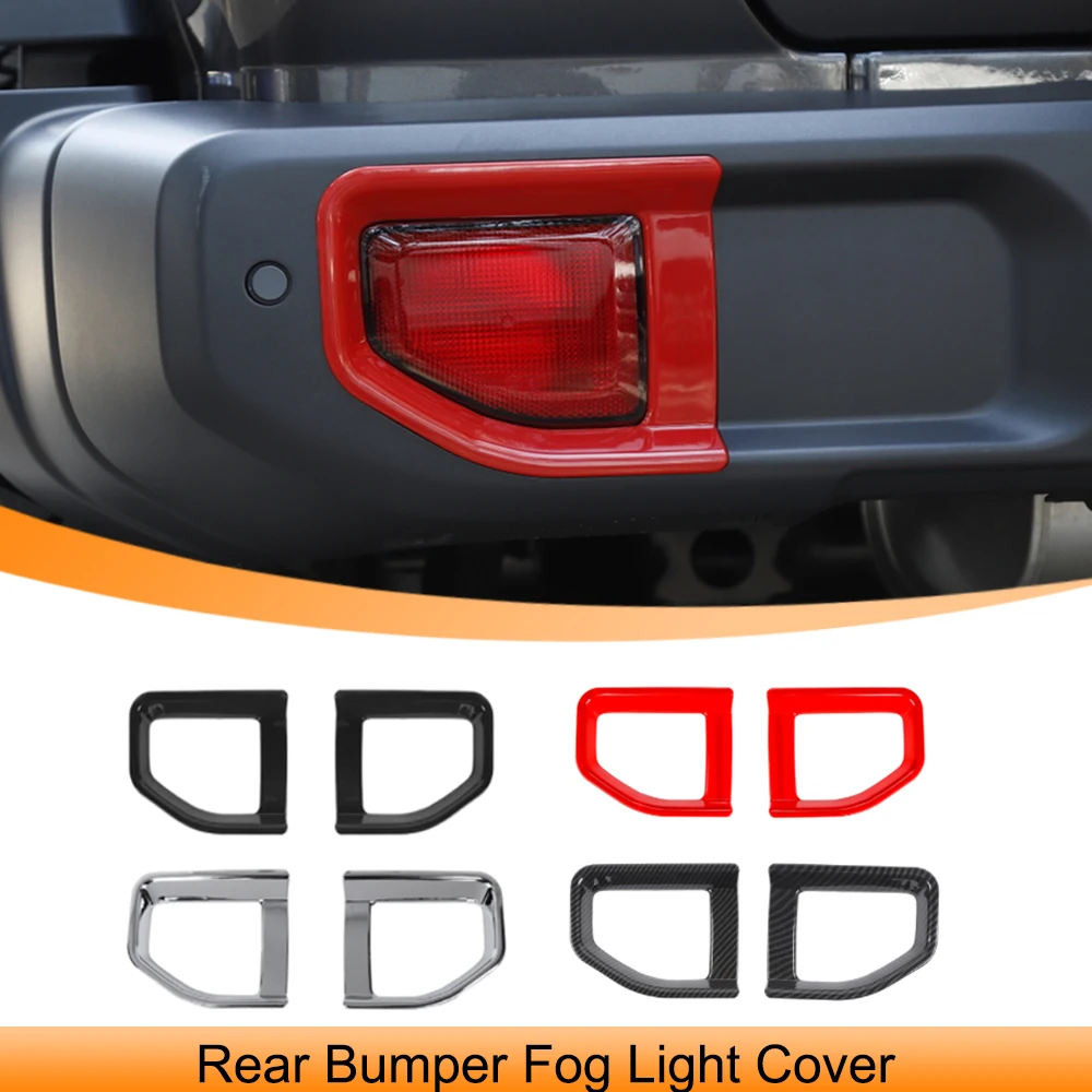 

Car Rear Bumper Fog Light Lamp Decoration Cover Trim for Jeep Wrangler JL 2018 2019 2020 2021 2022 2023 Exterior Accessories ABS