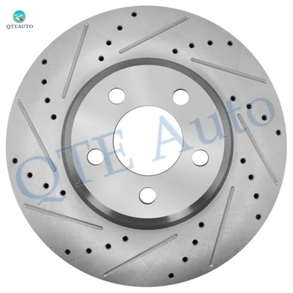 Set of 12 Front 320mm Rear 320mm Drilled Slotted Disc Brake Rotors Ceramic Brake Pad kit Compatible With 2005 2020