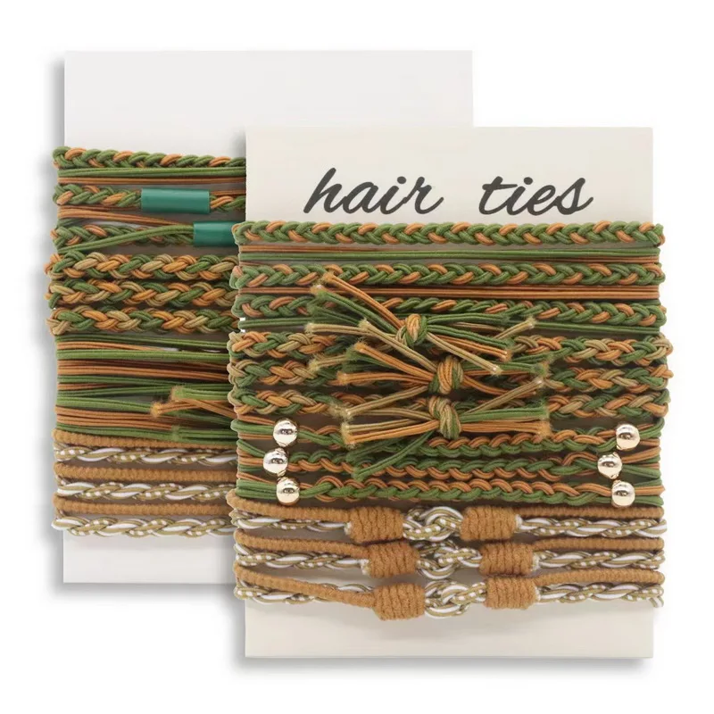 12 Stück Damen Boho Haargummibänder für Haare Mädchen Retro Armband Haargummi elastisches Armband Haarseil Haarbänder Haarschmuck – Detail 10