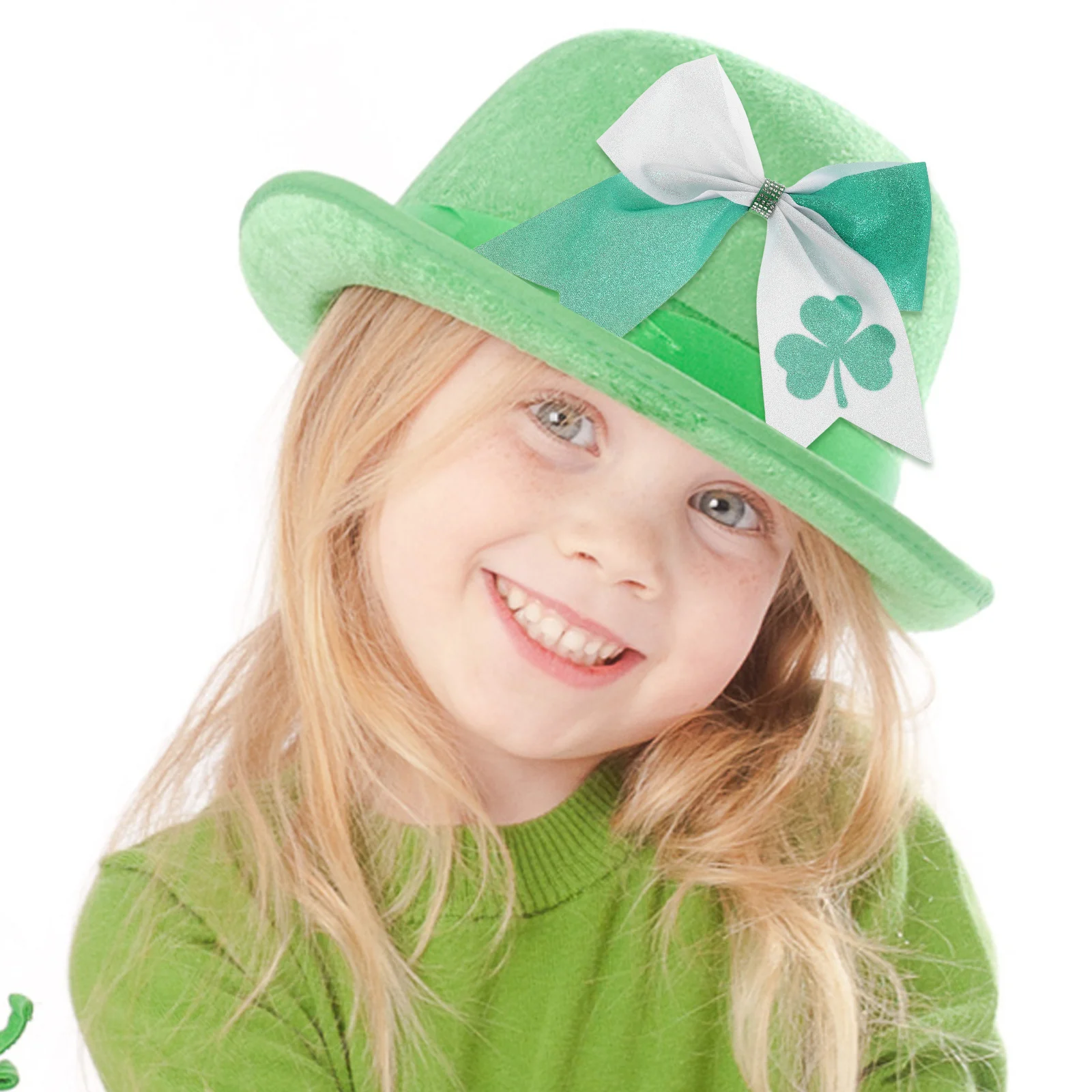 

Shamrock Green Glitter Hair Clips Bow Alligator Clips St Patricks Day Hair Accessories Lucky Holiday Accessory