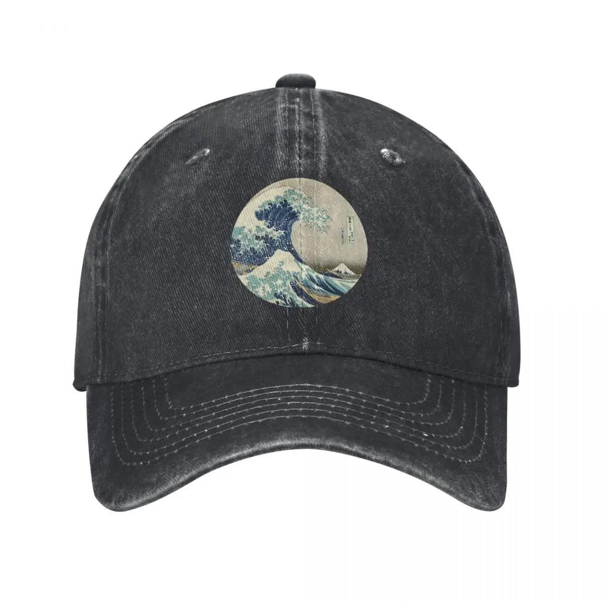 Great Wave Off Kanagawa Circle Magnet Men Pure Color Baseball Hats Sun Visor Caps Peaked Cap