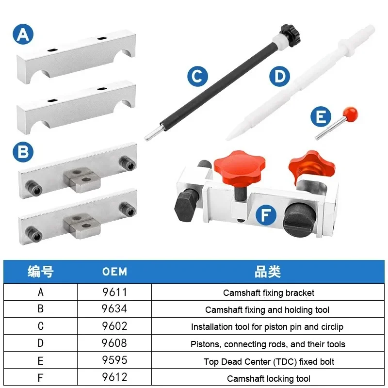 8Pcs Car Camshaft Locking Set Engine Timing Tool Kit For Porsche 911 (996/997) / Boxster (986/987)