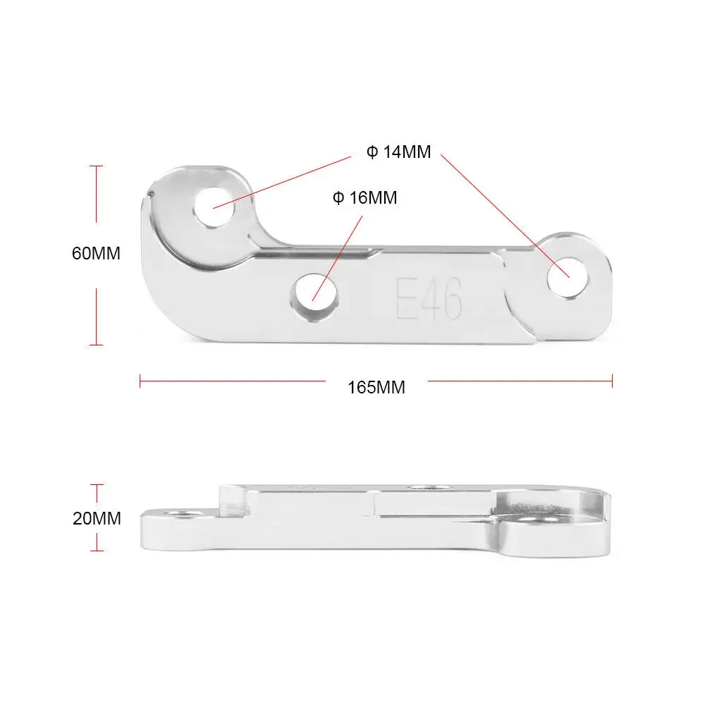 Adapter increasing turn angles about 25%-30% E46 For BMW M3 Tuning Drift Power E46 lower arms are required Car Accessories