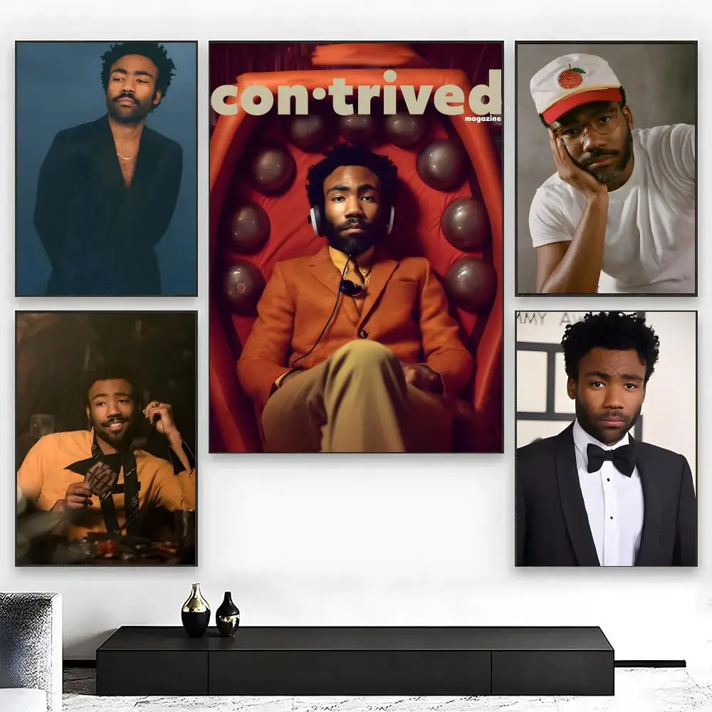 Rapper D-Donald Glover Poster High Quality Bedroom Living Room Aesthetic Wall Decoration Painting Stickers Gift