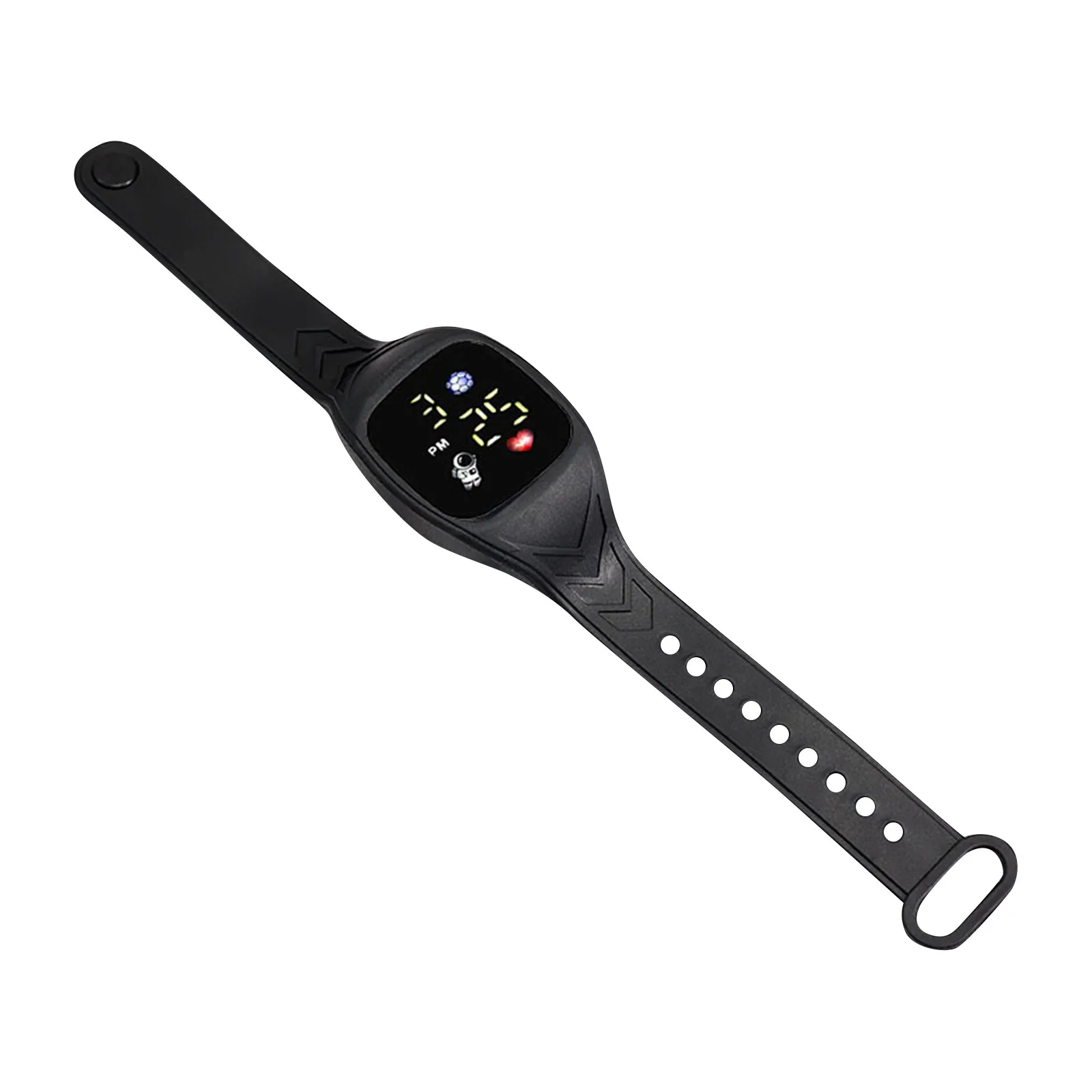 Reloj Digital Led Simple para niños y niñas, pulsera electrónica impermeable con patrón de astronauta, banda de silicona sólida