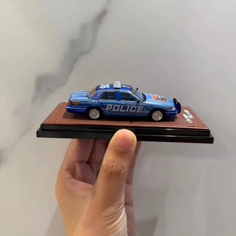 GOC 1/64 FORD CROWN VICTORIA ALBUQUERQUE POLIZEI Legierung Kraftfahrzeug Spielzeug Druckguss Metall Modell Sammlung Junge Weihnachtsgeschenke